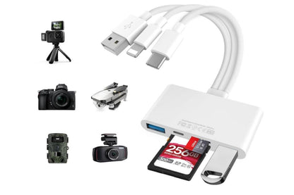 5 In 1 Memory Card Reader USB OTG Adapter SD Card Reader For iPhone iPad V1263-JX-6113