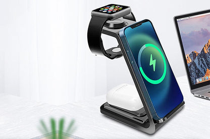 3 in 1 Wireless Charger Dock Charging Station for Apple Watch iPhone Apple AirPods V1263-JX-6119-1