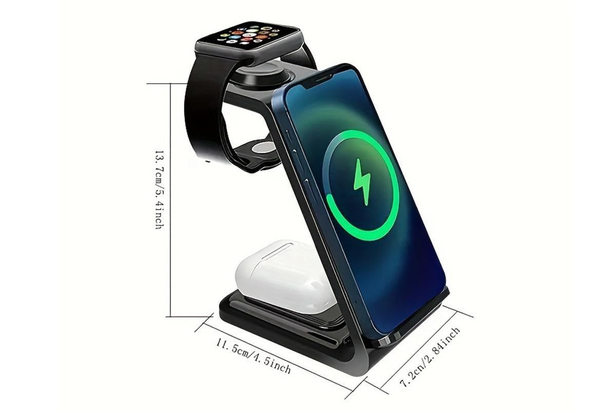 3 in 1 Wireless Charger Dock Charging Station for Apple Watch iPhone Apple AirPods V1263-JX-6119-1