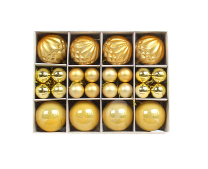 Xmas Balls Round Shape-Golden V1263-JX-612