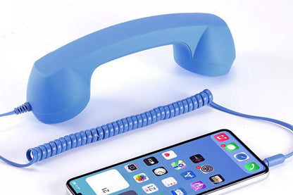1M Retro Wired Handheld Telephone Handset with Microphone Type C Plug for Smartphones PC V1263-JX-6122-2