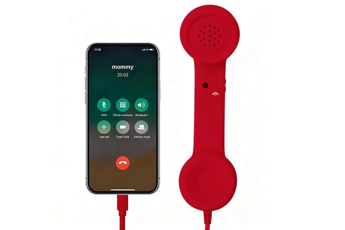 1M Retro Wired Handheld Telephone Handset with Microphone Type C Plug for Smartphones PC V1263-JX-6122-3