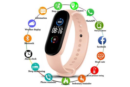 Bluetooth Smart Fitness Bracelet Heart Rate Monitor Watch Wristband Fitness Tracker Health Tracker with Sleep V1263-JX-6123-2