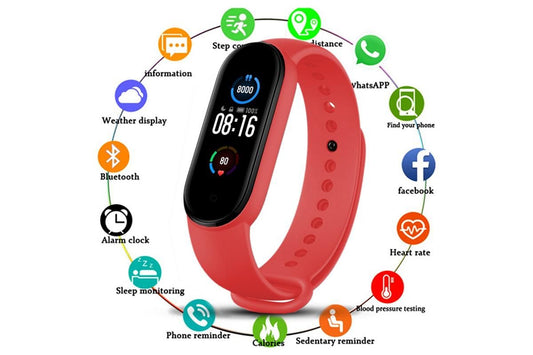 Bluetooth Smart Fitness Bracelet Heart Rate Monitor Watch Wristband Fitness Tracker Health Tracker with Sleep V1263-JX-6123-3