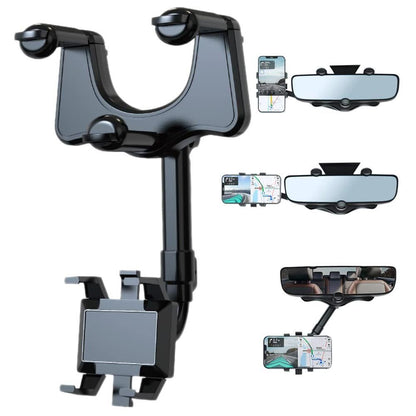 360 Rotatable and Retractable Car Phone Holder Multifunctional Rearview Mirror Phone Holder Universal Phone V1263-JX-6128