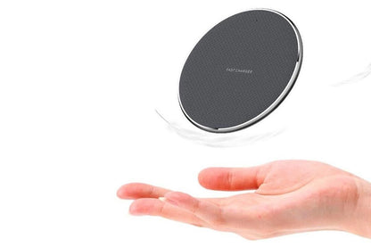 Wireless Fast Charger Smartphone Charger Qi Charging for Apple, Samsung and Smart Phones (Black) V1263-JX-6130