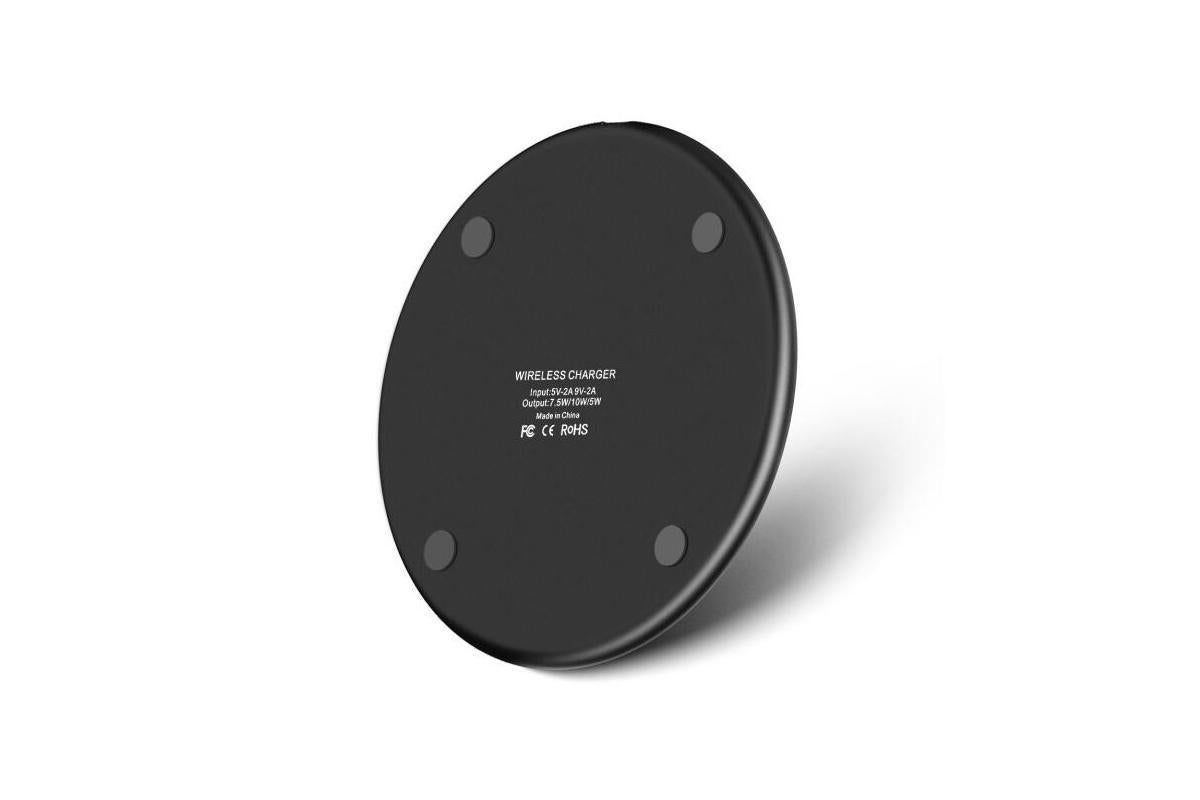 Wireless Fast Charger Smartphone Charger Qi Charging for Apple, Samsung and Smart Phones (Black) V1263-JX-6130