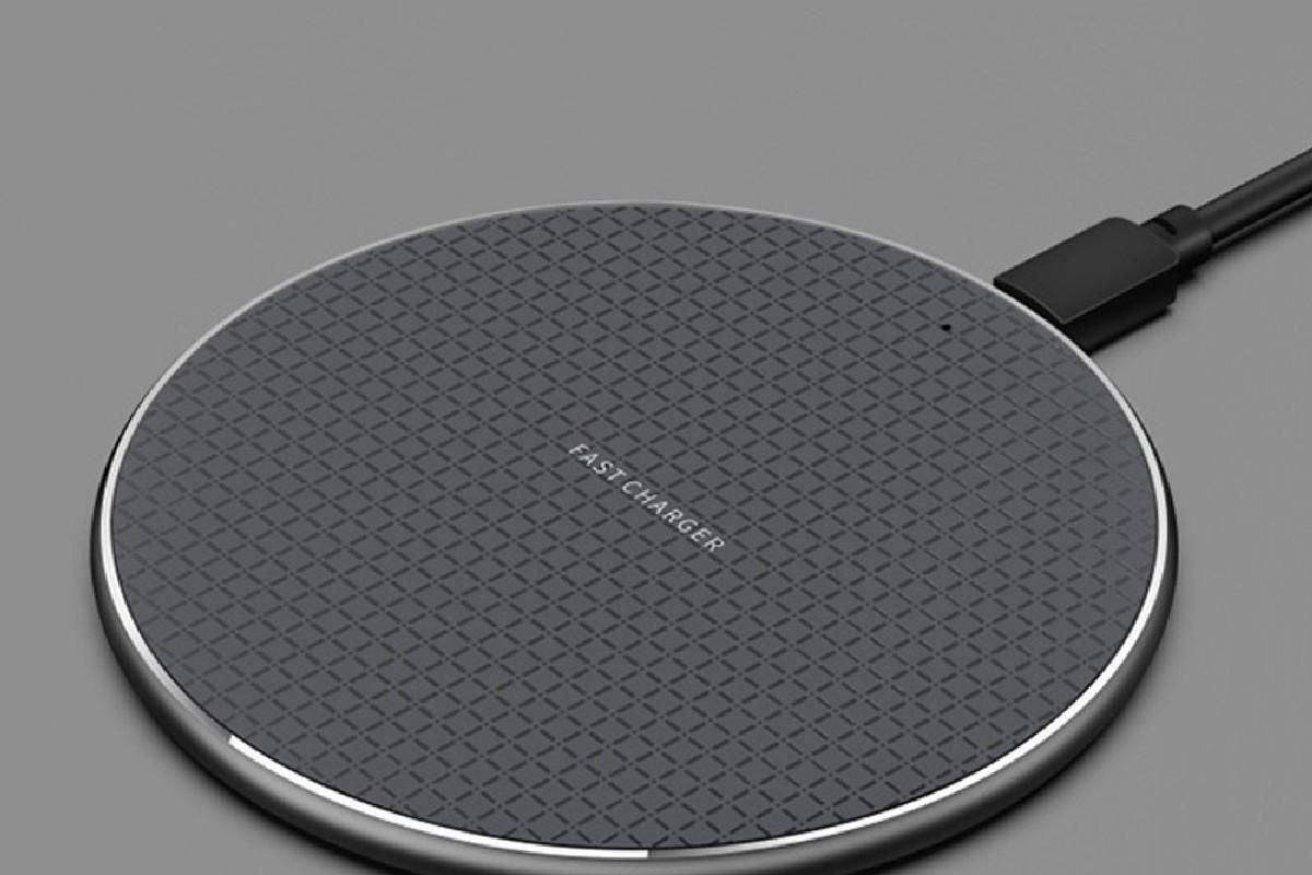 Wireless Fast Charger Smartphone Charger Qi Charging for Apple, Samsung and Smart Phones (Black) V1263-JX-6130