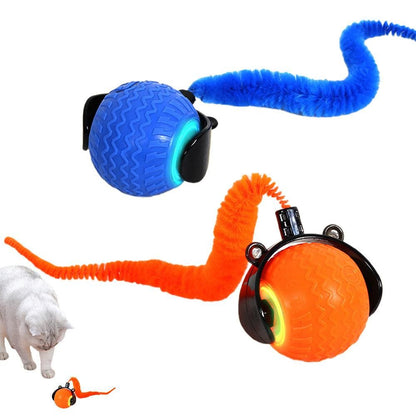 2Pcs Automatic Cat Rolling Ball Interactive Pet Toy with Multiple Motion Modes for Pet Cats Dogs V1263-JX-6151