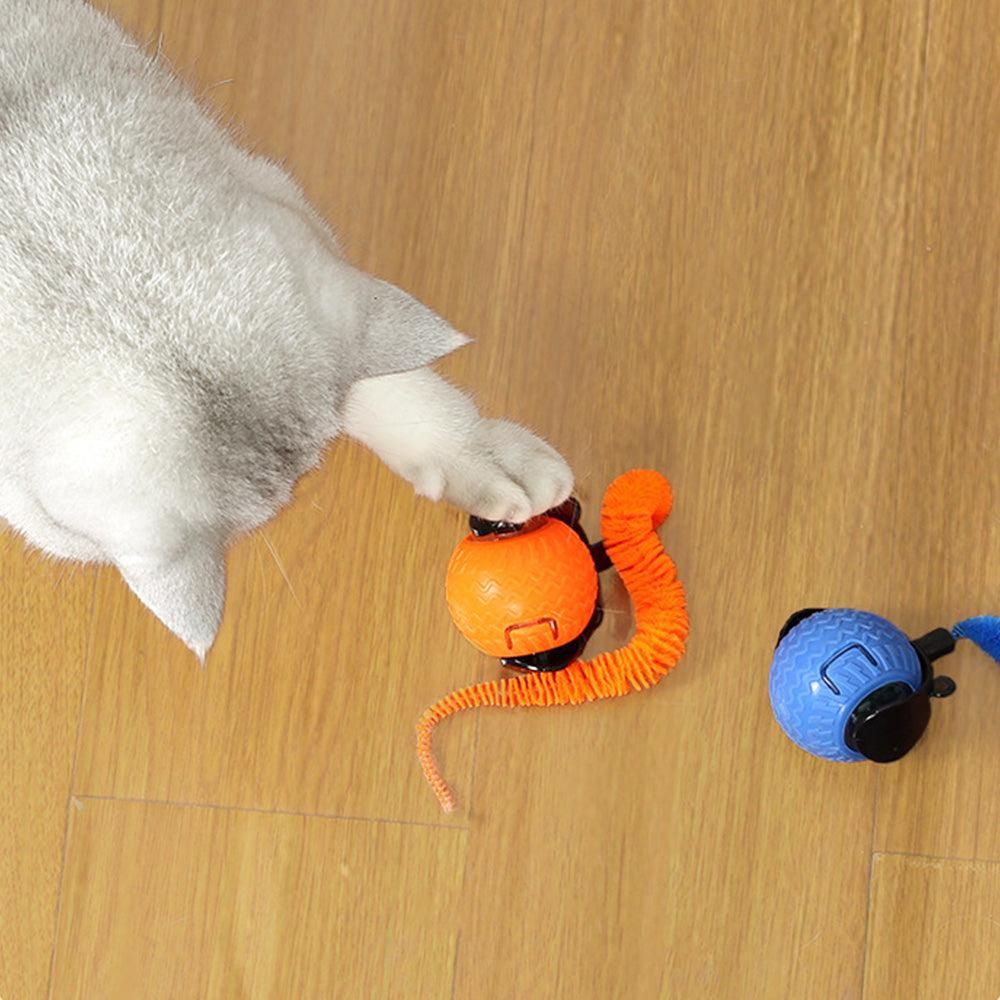 2Pcs Automatic Cat Rolling Ball Interactive Pet Toy with Multiple Motion Modes for Pet Cats Dogs V1263-JX-6151