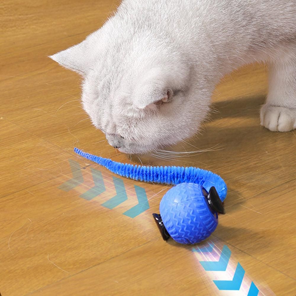 2Pcs Automatic Cat Rolling Ball Interactive Pet Toy with Multiple Motion Modes for Pet Cats Dogs V1263-JX-6151