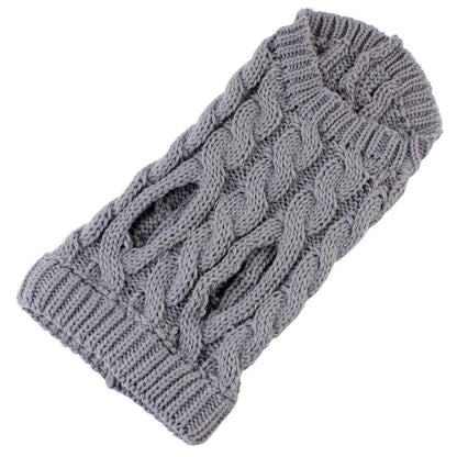 Pet Dog Sweater Pet Turtleneck Knitting Sweater Winter Warmer Clothes Pet Pullover Knitwear - Black V1263-JX-6153-1