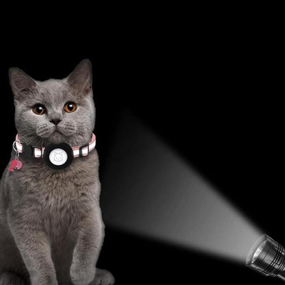 Reflective Cat Collar Compatible with Apple Airtag Adjustable Airtag Holder for Cat Dog Kitten Puppy V1263-JX-6157-1