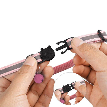 Reflective Cat Collar Compatible with Apple Airtag Adjustable Airtag Holder for Cat Dog Kitten Puppy V1263-JX-6157-1