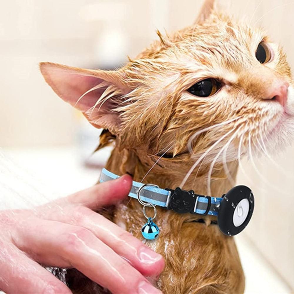 Reflective Cat Collar Compatible with Apple Airtag Adjustable Airtag Holder for Cat Dog Kitten Puppy V1263-JX-6157-2