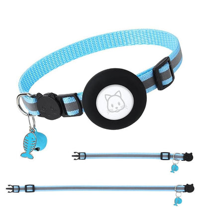 Reflective Cat Collar Compatible with Apple Airtag Adjustable Airtag Holder for Cat Dog Kitten Puppy V1263-JX-6157-2