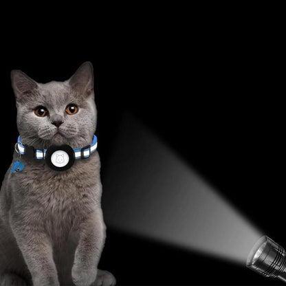 Reflective Cat Collar Compatible with Apple Airtag Adjustable Airtag Holder for Cat Dog Kitten Puppy V1263-JX-6157-2