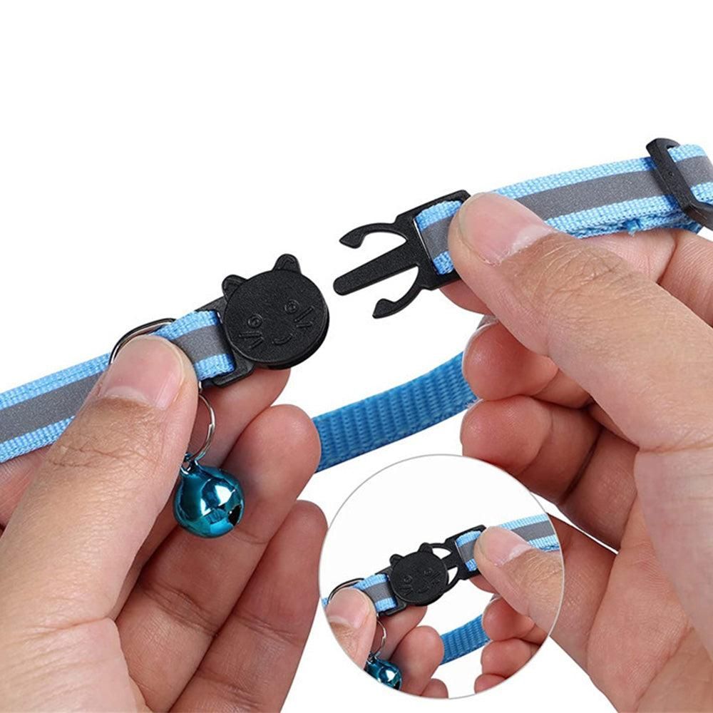 Reflective Cat Collar Compatible with Apple Airtag Adjustable Airtag Holder for Cat Dog Kitten Puppy V1263-JX-6157-2