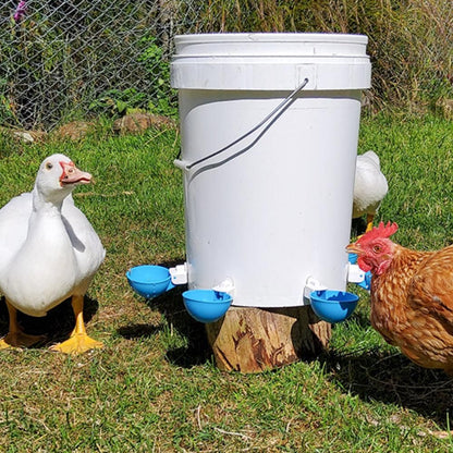 5Pcs Automatic Chicken Waterer Cups Water Feeder for Chicks Duck Goose Blue V1263-JX-6161
