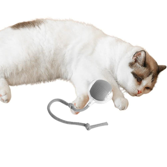 Interactive Cat Toy Ball Fast Rolling Motion Activate Cat Toys Gray V1263-JX-6163