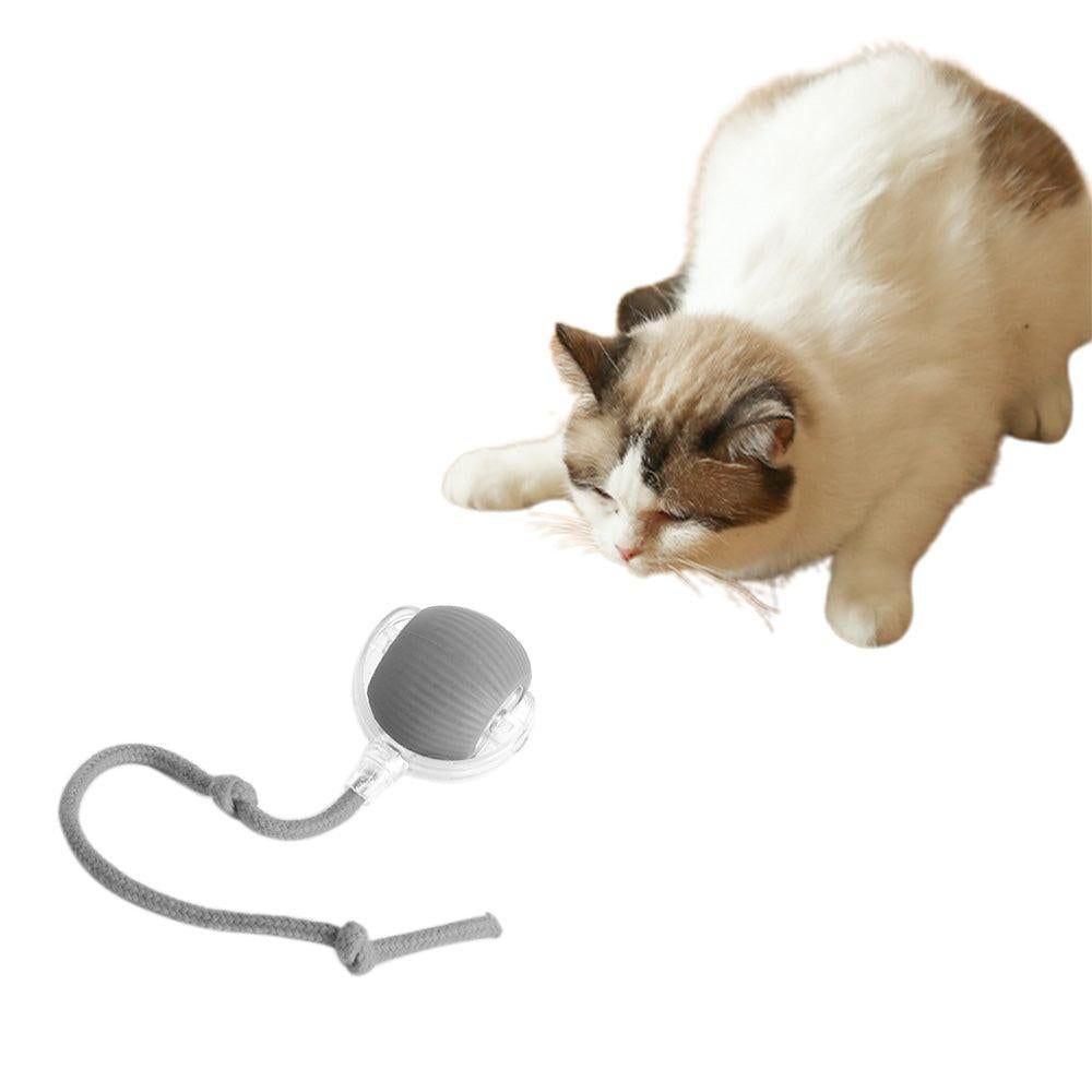 Interactive Cat Toy Ball Fast Rolling Motion Activate Cat Toys Gray V1263-JX-6163