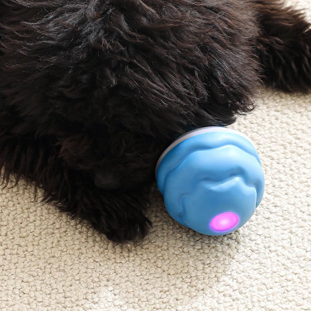 3-Mode Pet Interactive Toys Squeaky Auto Rolling Ball Dog Toy Blue V1263-JX-6164