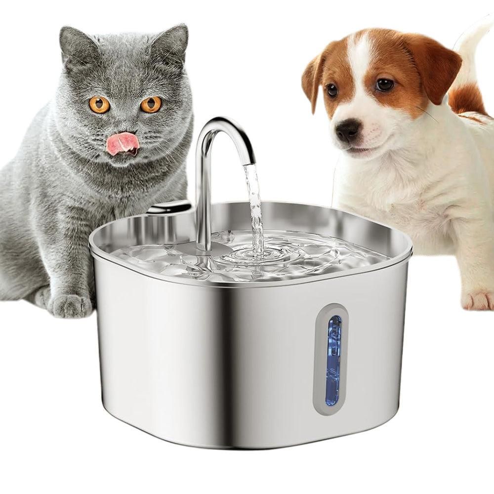 USB 2.2L Stainless Steel Pet Water Fountain for Cats and Small Dogs V1263-JX-6168