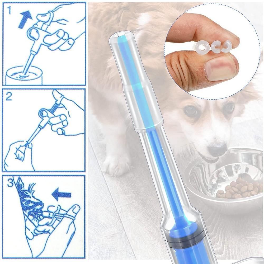 4Pcs Pet Medicine Feeder Pill Pusher Capsule Shooter Medication Syringe Dog Cat V1263-JX-6171-2