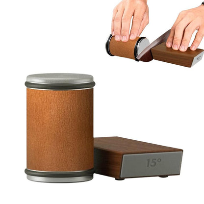 Rolling Knife Sharpener Tool Kit with 15 and 20 Degrees Grinding Angles for Knife Sharpening Brown V1263-JX-6175