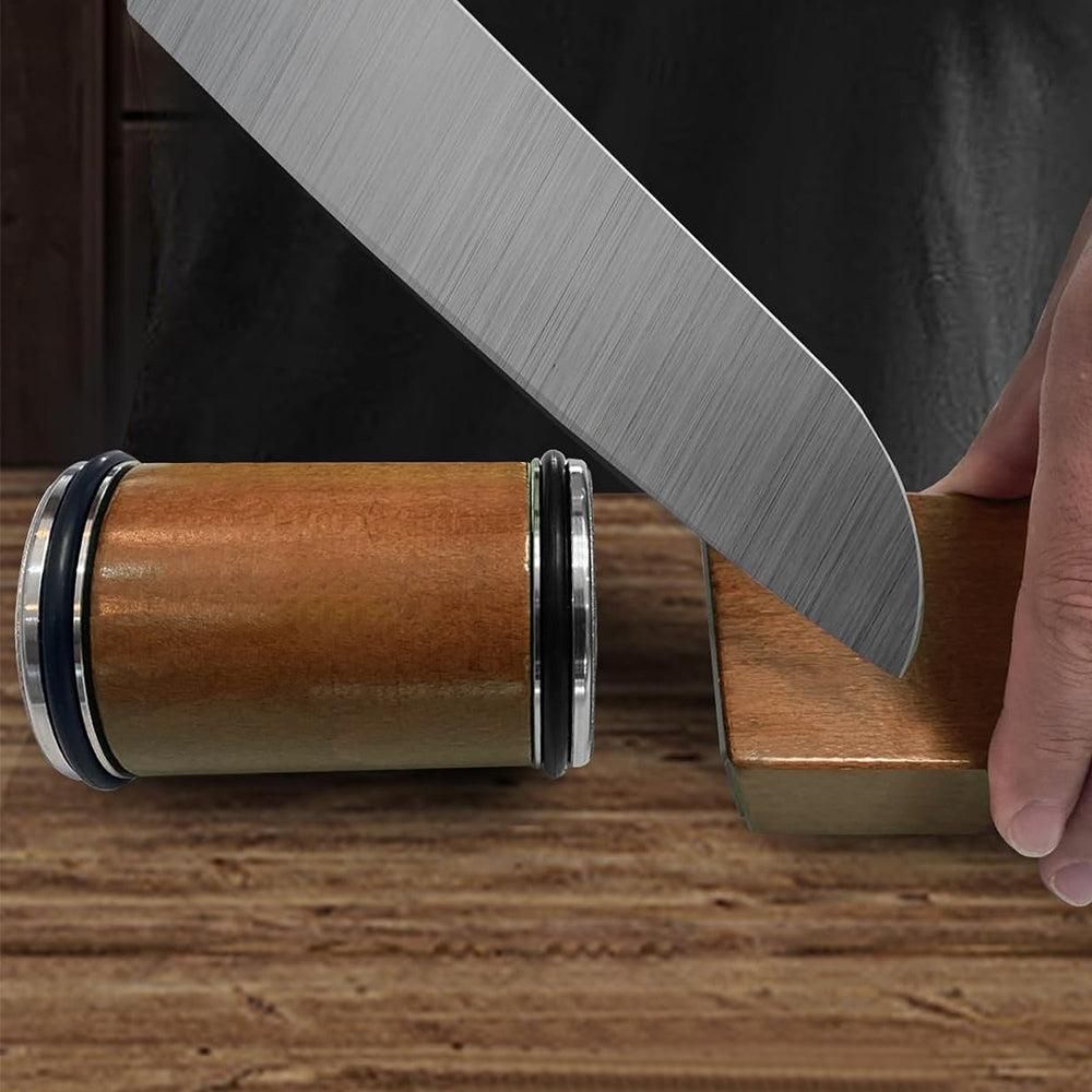 Rolling Knife Sharpener Tool Kit with 15 and 20 Degrees Grinding Angles for Knife Sharpening Brown V1263-JX-6175