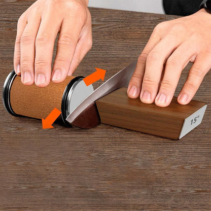 Rolling Knife Sharpener Tool Kit with 15 and 20 Degrees Grinding Angles for Knife Sharpening Brown V1263-JX-6175