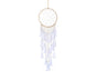 Round Handmade Wall Hanging Wind Chime Dream Catcher with Tassel Home Decor-White V1263-JX-618