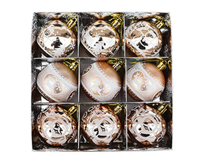 Shiny Xmas Tree Balls-Champaign Gold V1263-JX-619
