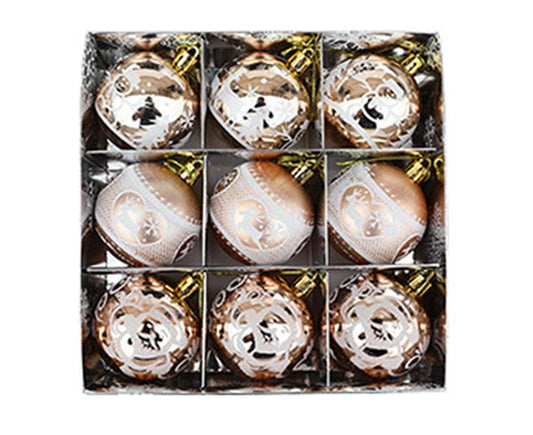 Shiny Xmas Tree Balls-Champaign Gold V1263-JX-619