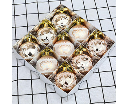 Shiny Xmas Tree Balls-Champaign Gold V1263-JX-619