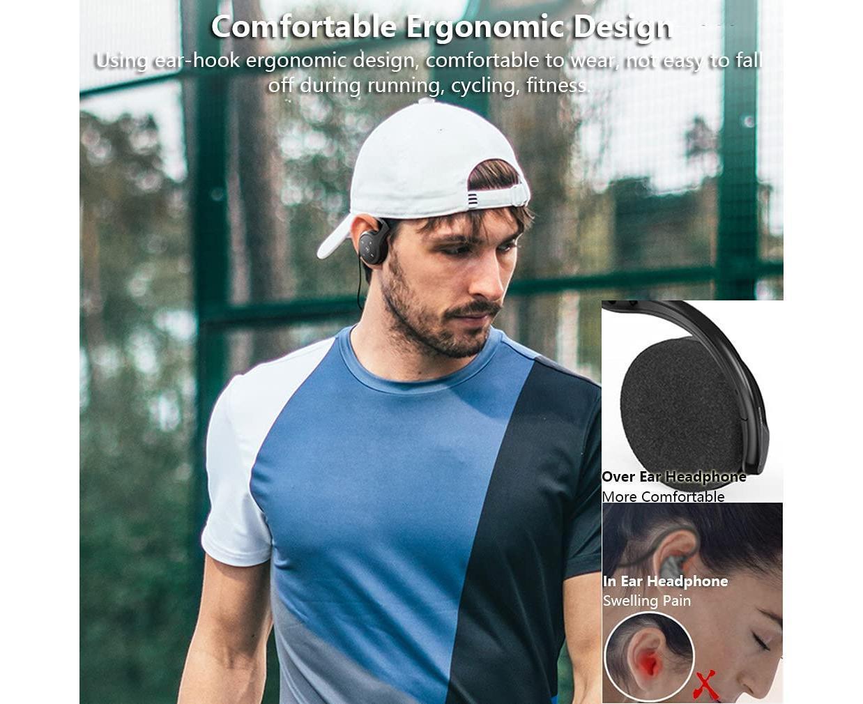 Wireless Sports Bluetooth Earphones,Foldable Lightweight Headphones V1263-JX-62