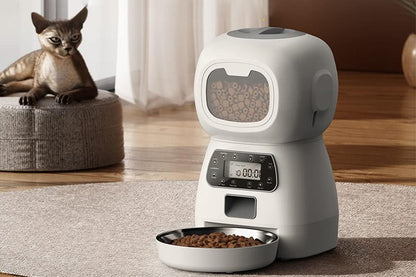 Automatic Feeder Pet Food Dispenser Automatic Cat Feeder Dry Food Dispenser Smart Pet Feeder Timed Cat Feeder V1263-JX-6202-2