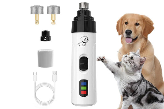 2-Speed Dog Nail Grinder Pet Nail Grinder Super Quiet Rechargeable Electric Dog Nail Trimmer for Large Medium V1263-JX-6204