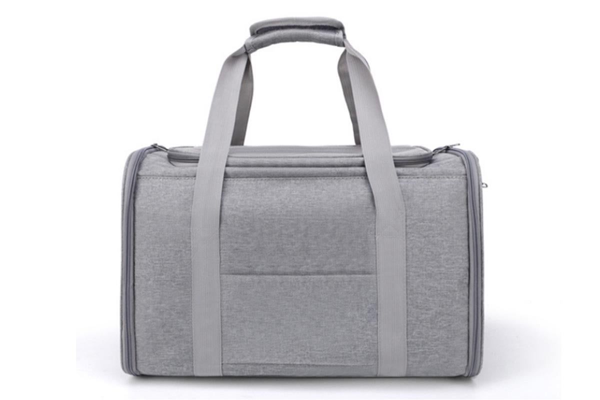 Portable Travel Bag Soft Crate Cage Cat Bag Animal Carriers for Pets -Grey V1263-JX-6209-3