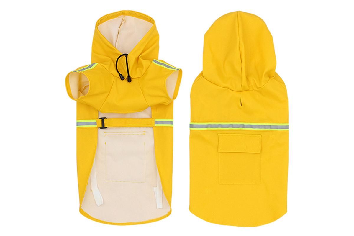 Pet Raincoat Outdoor Waterproof Dog Poncho for Small and Medium Dogs - Yellow V1263-JX-6215-3