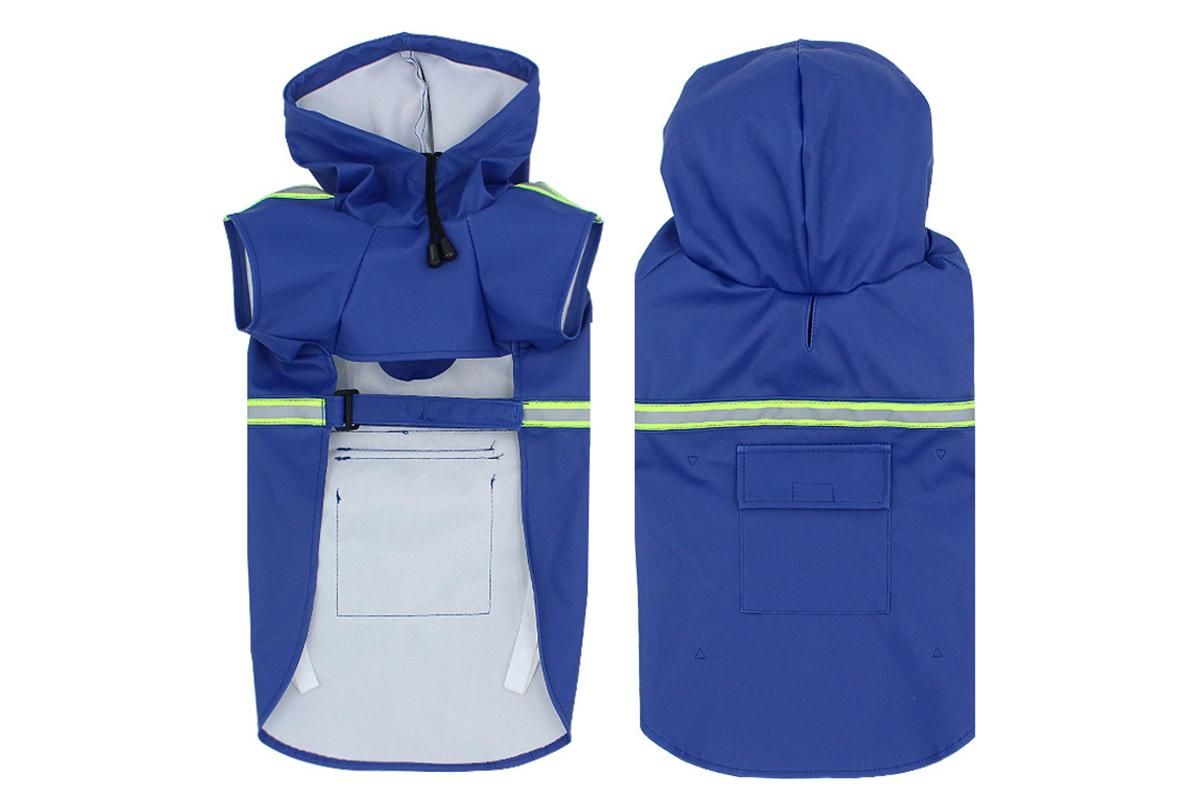 Pet Raincoat Outdoor Waterproof Dog Poncho for Small and Medium Dogs - Blue V1263-JX-6216-6