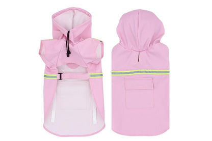 Pet Raincoat Outdoor Waterproof Dog Poncho for Small and Medium Dogs - Pink V1263-JX-6217-3