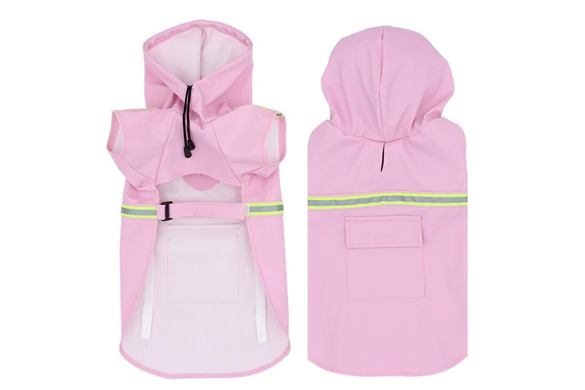 Pet Raincoat Outdoor Waterproof Dog Poncho for Small and Medium Dogs - Pink V1263-JX-6217-4