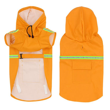 Pet Raincoat Outdoor Waterproof Dog Poncho for Small and Medium Dogs - Orange V1263-JX-6218-1