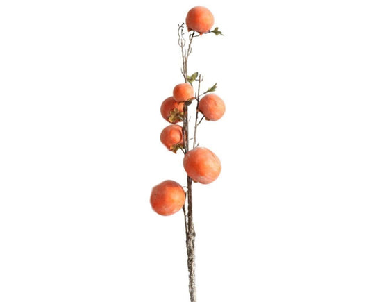 Artificial Flower 7/6 Heads Persimmon Branch Home Wedding Party Festival Decor V1263-JX-622