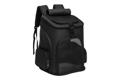 Expandable Large Cat Backpack Carrier for Small Pets - Black V1263-JX-6221