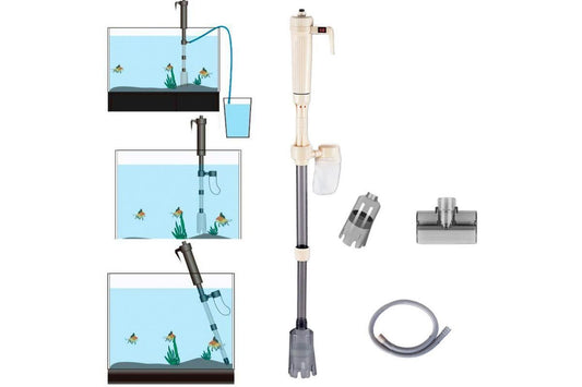 Electric Fish Tank Vacuum Cleaner Sand Washer Aquarium Gravel Cleaner Battery Operated V1263-JX-6224