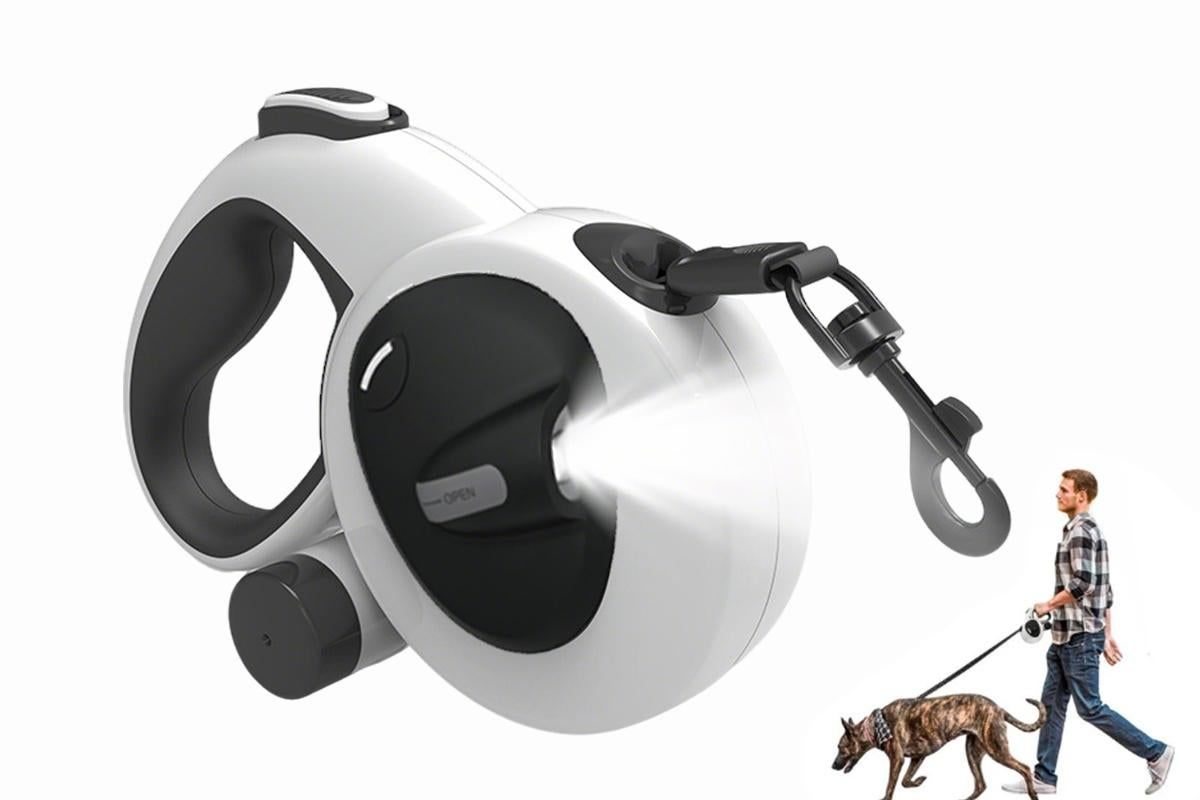 5m Auto Retractable Dog Leash with LED Light Pet Walking Lead for Small Medium Large Dogs - L V1263-JX-6250-2