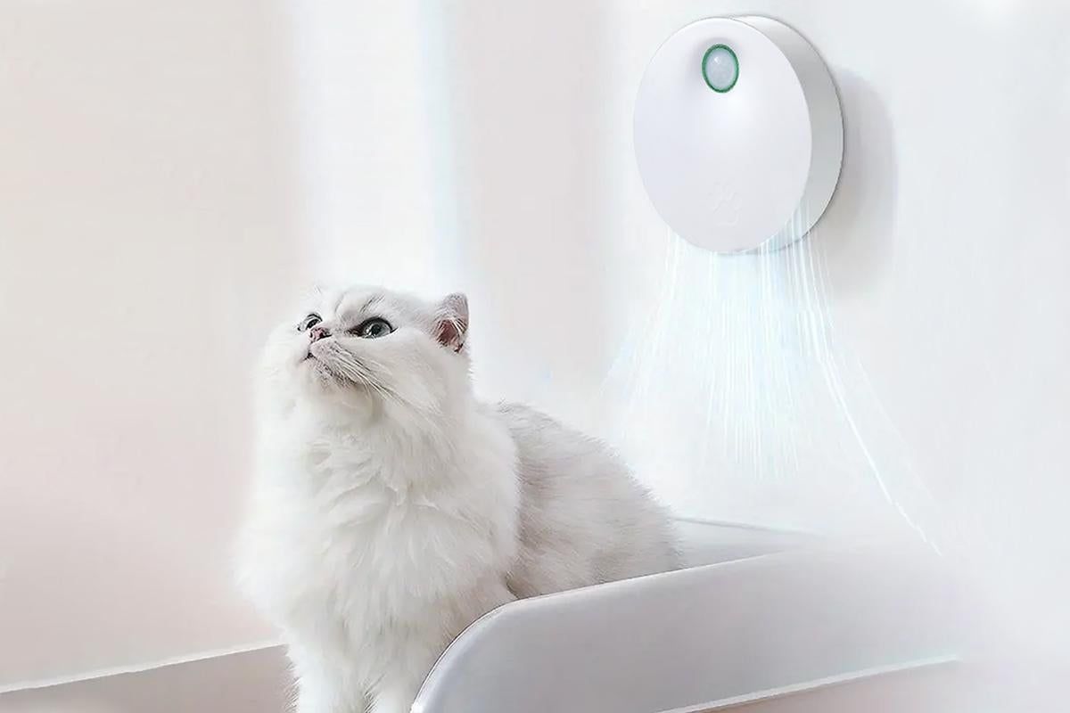 USB Rechargeable Smart Pet Litter Deodorizer Pet Litter Box Odor Eliminator V1263-JX-6255