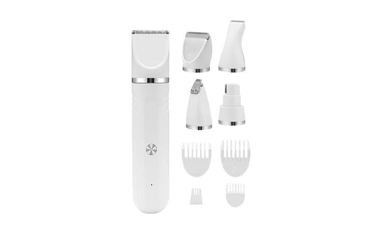 4-in-1 Dog Clipper Dog Grooming Kit with 4 Blade Heads -White V1263-JX-6256-1